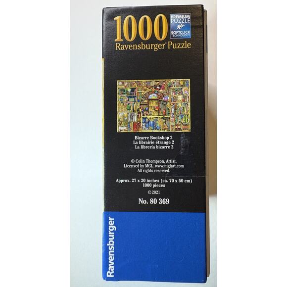 Ravensburger Bizarre Bookshop 2 Puzzle (1000 Pieces) with Softclick Precision vn - Picture 3 of 3